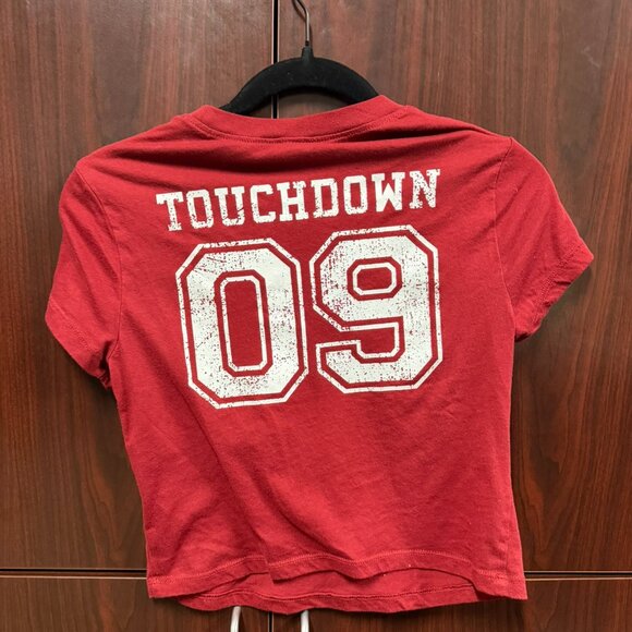 Wild Fable Red "09 Touchdown" Crop Top - Women's Medium - Picture 2 of 2